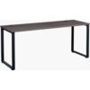 Interion® Open Plan Office Desk - 72""W x 30""D x 29""H - Charcoal Top with Black Legs