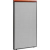 Interion® Deluxe Office Partition Panel 36-1/4""W x 61-1/2""H Gray