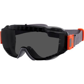 Ergodyne® MODI-NEO OTG Safety Goggles w/ Neoprene Strap Vented Frame Smoke Lens Gray Frame