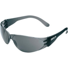 MCR Safety Crews CL112 Checklite Safety Glasses Black Lens Black Frame Anti-Scratch