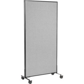 Interion® Mobile Office Partition Panel 36-1/4""W x 99""H Gray