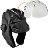 Ergodyne® N-Ferno® 6802ZI Trapper Hat Kit w/ Universal Bump Cap Zipper S/M Black