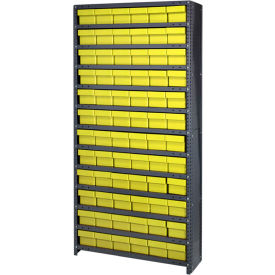 Quantum CL1875-602 Closed Shelving Euro Drawer Unit - 36x18x75 - 72 Euro Drawers Yellow