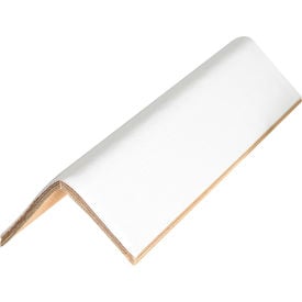 Global Industrial™ Medium Duty Edge Protector 2-1/2""W x 2-1/2""D x 48""L .16"" Thick White 48/Pk