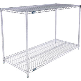 Nexel® 2 Shelf Chrome ESD Wire Shelving Unit Starter 54""W x 21""D x 34""H