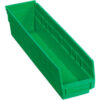 Global Industrial™ Plastic Nesting Storage Shelf Bin 4-1/8""W x 17-7/8""L x 4""H Green