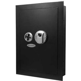 Barska Biometric Wall Safe AX12038 - 15-1/2""W x 3-3/4""D x 20-3/4""H Black