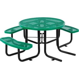 Global Industrial™ 46"" Round Picnic Table Wheelchair Accessible Green