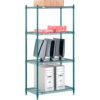 Nexel® 4 Shelf Poly-Green® Wire Shelving Unit Starter 30""W x 18""D x 54""H
