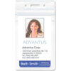 Advantus® PVC-Free Badge Holders Vertical 3"" x 4"" Clear 50/Pack