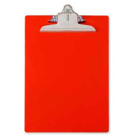 Saunders Recycled Plastic Clipboard with Antimicrobial Protection 8-1/2"" x 12"" Red