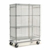 Dolly Base Security Truck Chrome 18""W x 36""L x 70""H Rubber 2 Swivel 2 Rigid Casters