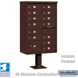Cluster Box Unit 13 B Size Doors Type IV Bronze USPS Access