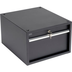 Global Industrial™ Stacking Steel Drawer 17-1/4""W x 20""D x 12""H Black