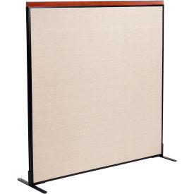 Interion® Deluxe Freestanding Office Partition Panel 60-1/4""W x 61-1/2""H Tan