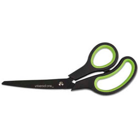 Universal One Industrial Scissors 8"" Length Bent Black Carbon Coated Blades Black/Blue