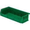 Quantum Storage 11""W x 5-3/8""L x 3""H Ultra Series Stack and Hang Bin Green Polypropylene 3 Slots