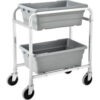 Global Industrial NSF Aluminum Lug Cart 28""L x 16""W x 33""H 2 Tote Capacity Unassembled