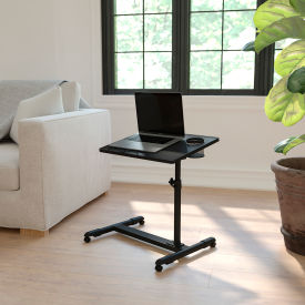 Flash Furniture Adjustable Height Steel Mobile Laptop Desk Black