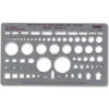 Chartpak® Circle & ID Template 1002PI 10""W X 5.9""H Grey
