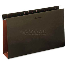 Universal® 3"" Box Bottom Pressboard Hanging Folders Legal Standard Green 25/Box