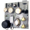 Wall Control Kitchen Pegboard Pack Storage & Organization Kit Gray/White 32"" X 32"" X 6""