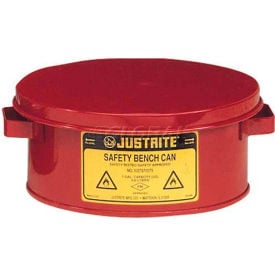 Justrite Bench Can 2-Gallon Red 10575