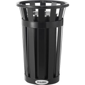 Global Industrial™ Slatted Steel Outdoor Ashtray 13 Gallon Black