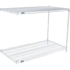 Nexel® 2 Shelf Chrome Wire Shelving Unit Add On 24""W x 21""D x 34""H