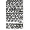 Chartpak Vinyl Letters & Numbers CHA01010 1/2""H Black Helvetica Font 201 Pcs