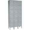 Global Industrial™ Capital® 6-Tier 18 Door Box Locker 36""W x 18""D x 78""H Gray Assembled