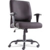 OIF Big and Tall Chair with Arms - Fabric - Mid Back - Black