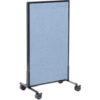 Interion® Mobile Office Partition Panel 24-1/4""W x 45""H Blue