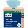 Tork® Low-Lint Cleaning Cloth 9""x16-1/2"" Turquoise 100/Box 8 Boxes/Carton