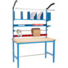 Global Industrial™ Packing Workbench W/Riser Kit Maple Butcher Block Square Edge 72""W x 36""D