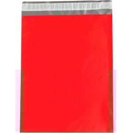 Global Industrial™ Colored Poly Mailers 14-1/2""W x 19""L 2.5 Mil Red 100/Pack