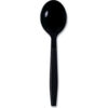 Boardwalk® Heavyweight Wrapped Polypropylene Cutlery Soup Spoon Black 1000/case
