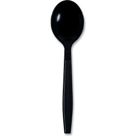 Boardwalk® Heavyweight Wrapped Polypropylene Cutlery Soup Spoon Black 1000/case