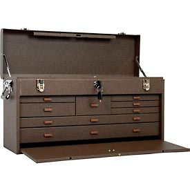 Kennedy® 526B Signature Series 26-3/4""W X 8-1/2""D X 13-5/8""H 8 Drawer Brown Machinists Chest