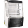 Nexel™ Refrigerated Open Air Merchandiser w/ Curtain 13.8 Cu. Ft. Black