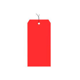 Shipping Tags Pre Wired #5 4-3/4""L x 2-3/8""W Red 1000/Pack