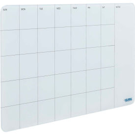 Global Industrial™ Glass Cubicle Calendar Dry Erase Board Monthly 24""W x 14""H