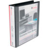 Universal® Economy D-Ring Vinyl View Binder 1-1/2"" Capacity Black