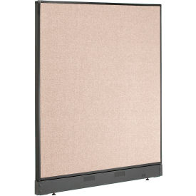Interion® Office Partition Panel with Pass-Thru Cable 48-1/4""W x 46""H Tan