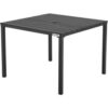 Global Industrial™ 40"" Square Resin Outdoor Dining Table Black