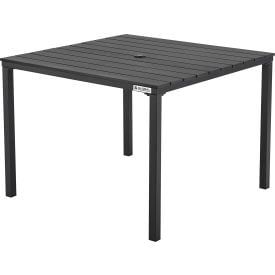 Global Industrial™ 40"" Square Resin Outdoor Dining Table Black