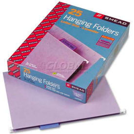 Smead® Hanging File Folders 1/5 Tab 11 Point Stock Letter Lavender 25/Box