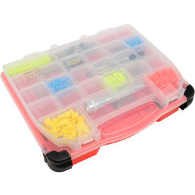 Plano Stow N Go Singled-Sided LockJaw 15-54 Adjustable Compartment Box 14.5""Wx3-3/8""Dx11-3/4""HRed