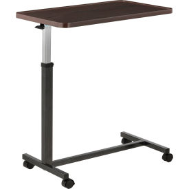 Global Industrial™ Heavy Duty Overbed Table With H-Base Walnut Laminate Tabletop