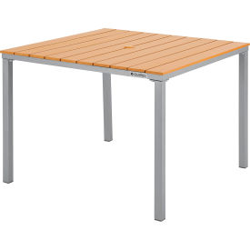 Global Industrial™ 40"" Square Resin Outdoor Dining Table Tan